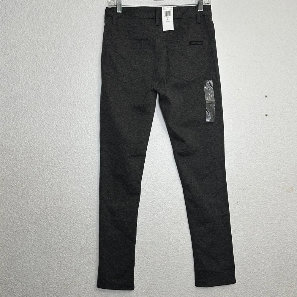 Calvin Klein Knit Jegging Stretch Pants Gray Woman’s 8‎ Pant Work Office NWT